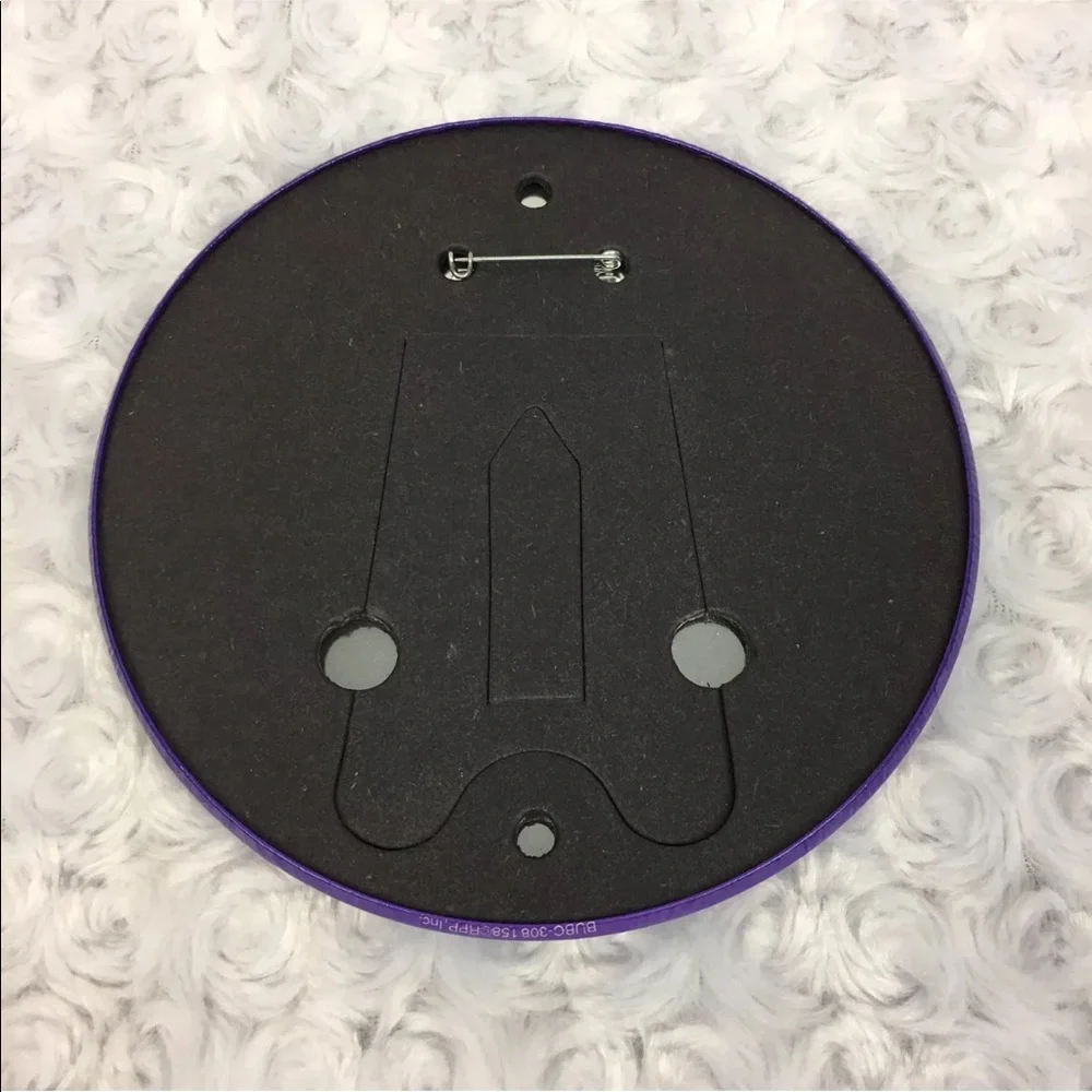 LARGE 6 Inch Round‎ Purple Pin w Funny Quote
